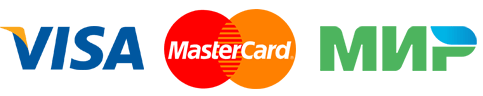Оплата картами Visa/MasterCard/МИР онлайн.